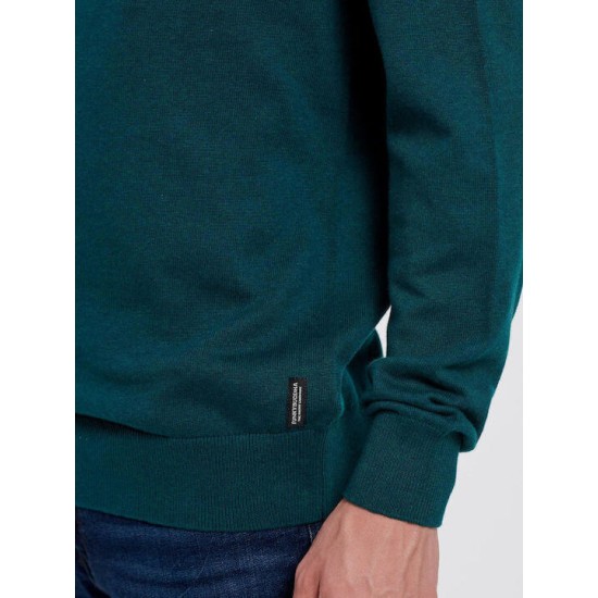FUNKY BUDDHA FBM006-001-09 DEEP TEAL MEL Πουλόβερ