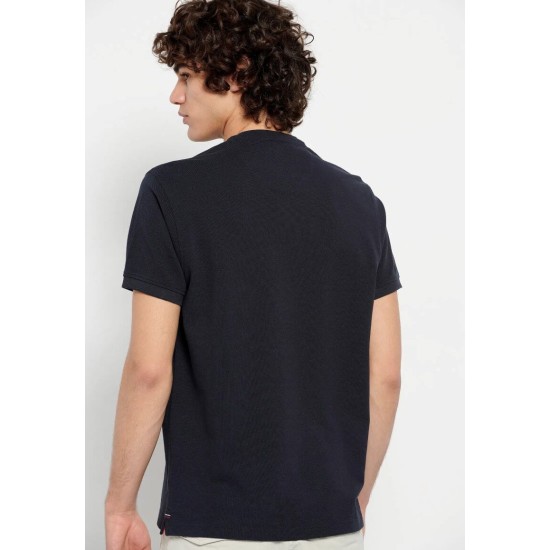 FUNKY BUDDHA FBM007-021-11 NAVY πόλο με λαιμό mao
