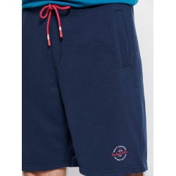 FUNKY BUDDHA FBM007-050-03 NAVY Essential αθλητική βερμούδα με λογότυπο FUNKY BUDDHA FBM007-050-03 NAVY Essential αθλητική βερμούδα με λογότυπο