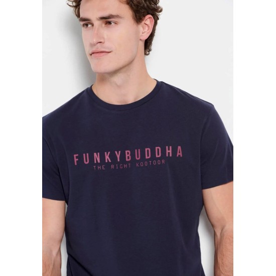 FUNKY BUDDHA FBM007-329-04 NAVY T-shirt