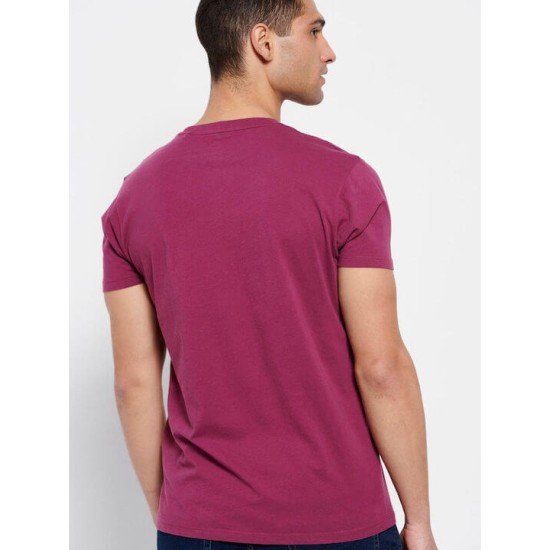 FUNKY BUDDHA FBM007-329-04 LT AUBERGINE T-shirt