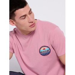 FUNKY BUDDHA FBM007-062-04 Pink T-shirt
