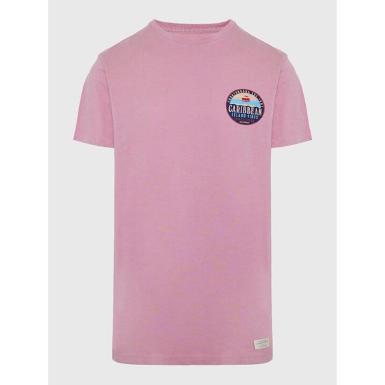 FUNKY BUDDHA FBM007-062-04 Pink T-shirt