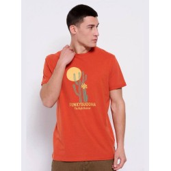 FUNKY BUDDHA FBM007-370-04 Paprika T-shirt