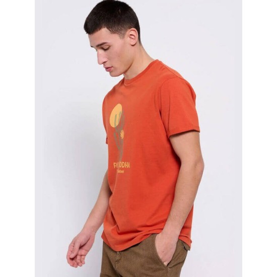 FUNKY BUDDHA FBM007-370-04 Paprika T-shirt