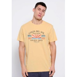 FUNKY BUDDHA FBM007-061-04 Yellow T-shirt
