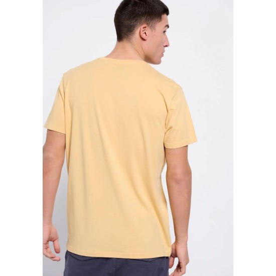 FUNKY BUDDHA FBM007-061-04 Yellow T-shirt
