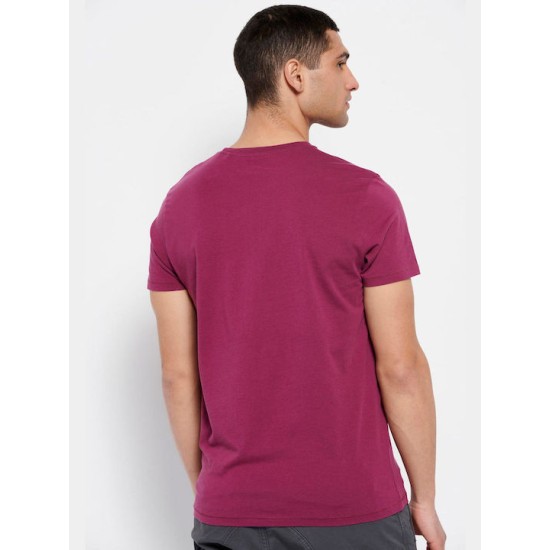 FUNKY BUDDHA FBM007-001-04 LT AUBERGINE T-shirt