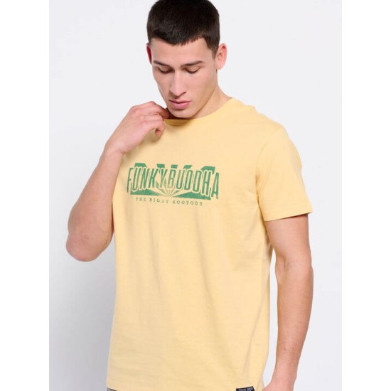 FUNKY BUDDHA FBM007-037-04 VANILLA YELLOW T-shirt