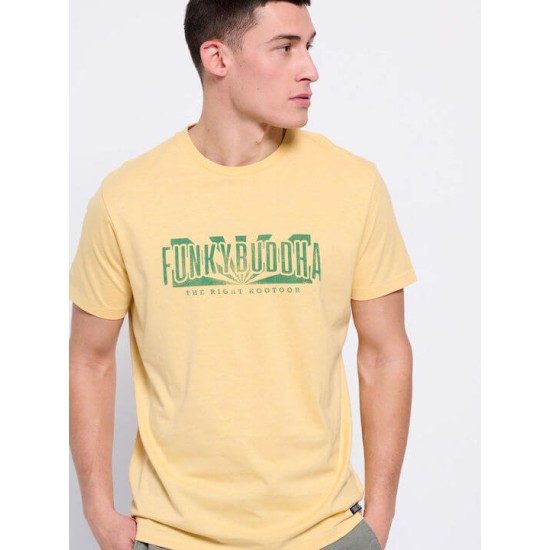 FUNKY BUDDHA FBM007-037-04 VANILLA YELLOW T-shirt
