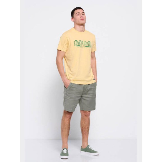 FUNKY BUDDHA FBM007-037-04 VANILLA YELLOW T-shirt