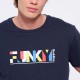 FUNKY BUDDHA FBM007-024-04 NAVY T-shirt