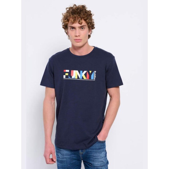 FUNKY BUDDHA FBM007-024-04 NAVY T-shirt