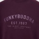 FUNKY BUDDHA FBM008-095-06 BURGUNDY Essential φούτερ με τυπωμένο logo