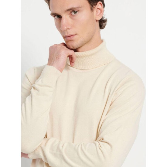 Funky Buddha Ανδρικό Πουλόβερ Μακρυμάνικο Ζιβάγκο IVORY FBM008-005-09