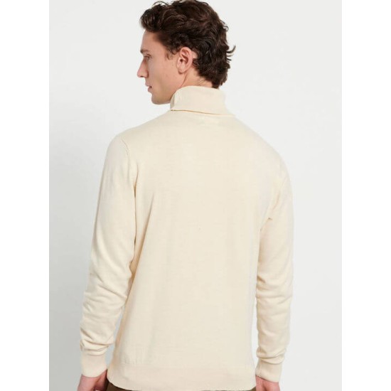 Funky Buddha Ανδρικό Πουλόβερ Μακρυμάνικο Ζιβάγκο IVORY FBM008-005-09