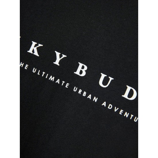 FUNKY BUDDHA FBM008-020-07 BLACK Μακρυμάνικη μπλούζα