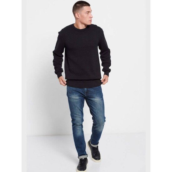 Funky Buddha Ανδρικό Πουλόβερ Μακρυμάνικο Black FBM008-019-09