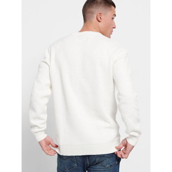 Funky Buddha Ανδρικό Πουλόβερ Μακρυμάνικο OFFWHITE FBM008-019-09