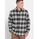 FUNKY BUDDHA FBM008-080-05 ANTHRACITE Oversized καρό overshirt πουκάμισο