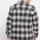 FUNKY BUDDHA FBM008-080-05 ANTHRACITE Oversized καρό overshirt πουκάμισο