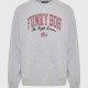 FUNKY BUDDHA FBM010-023-06 LT GREY Φούτερ με τυπωμένο logo