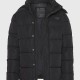 FUNKY BUDDHA FBM010-034-01 BLACK puffer μπουφάν με αποσπώμενη κουκούλα