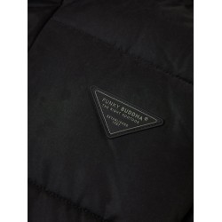 FUNKY BUDDHA FBM010-034-01 BLACK puffer μπουφάν με αποσπώμενη κουκούλα