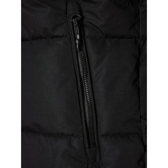 FUNKY BUDDHA FBM010-034-01 BLACK puffer μπουφάν με αποσπώμενη κουκούλα