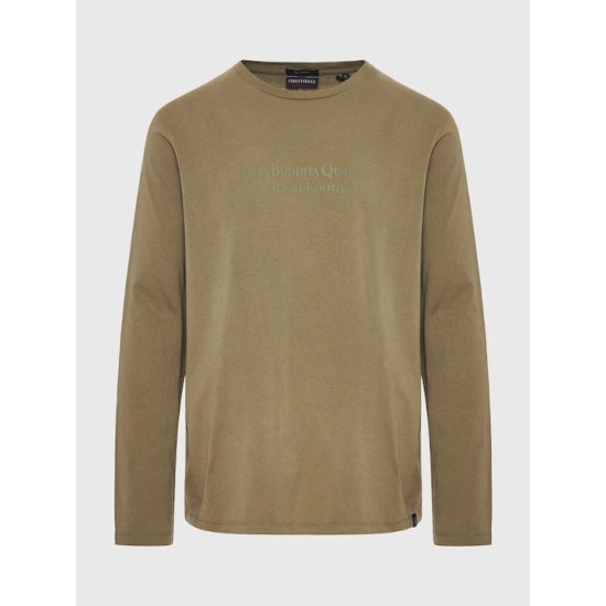 FUNKY BUDDHA FBM010-007-07 CEMENT Μακρυμάνικη μπλούζα