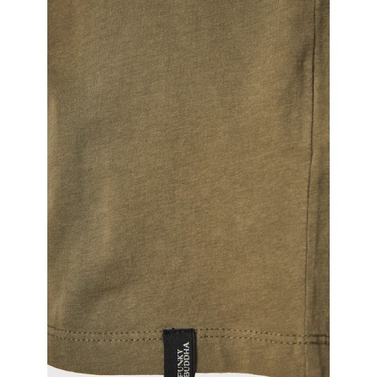 FUNKY BUDDHA FBM010-007-07 CEMENT Μακρυμάνικη μπλούζα