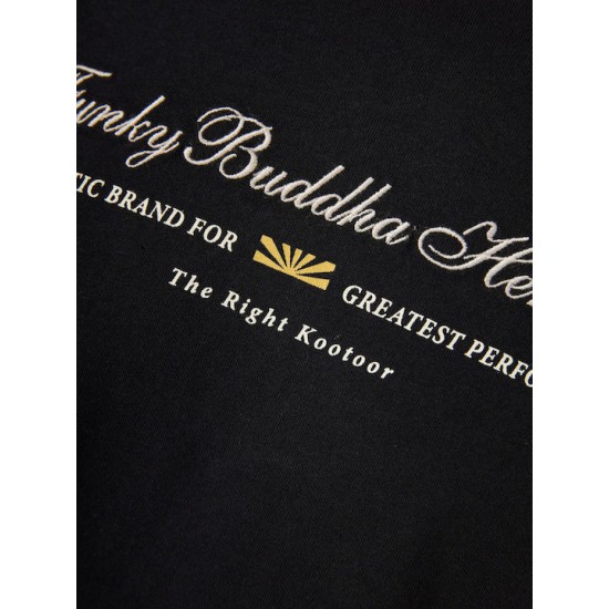 FUNKY BUDDHA FBM010-006-07 BLACK Μακρυμάνικη μπλούζα