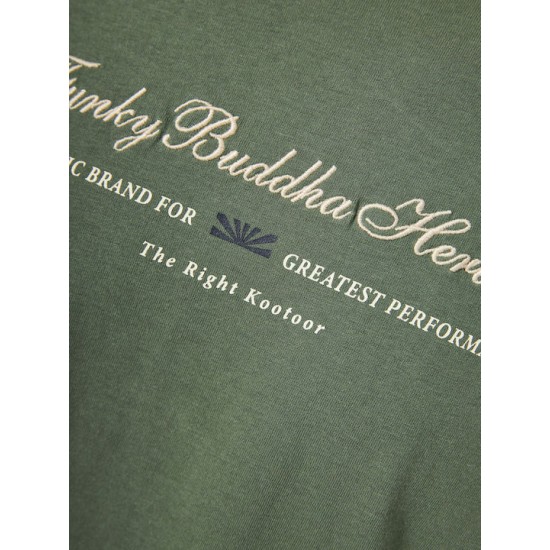 FUNKY BUDDHA FBM010-006-07 DK GREEN Μακρυμάνικη μπλούζα