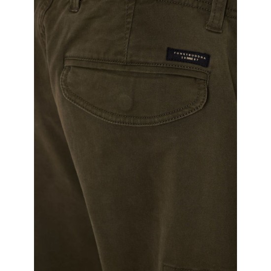 FUNKY BUDDHA FBM010-002-02 KHAKI Ανδρικό cargo παντελόνι