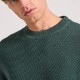 FUNKY BUDDHA FBM010-020-09 GREEN MEL Ανδρικό πουλόβερ με ανάγλυφη υφή