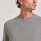 FUNKY BUDDHA FBM010-020-09 GREY MEL Ανδρικό πουλόβερ με ανάγλυφη υφή