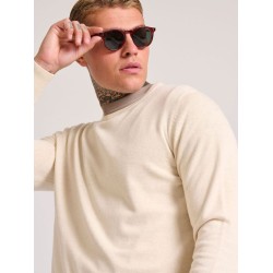 FUNKY BUDDHA FBM010-001-09 CHALK MEL Πουλόβερ 