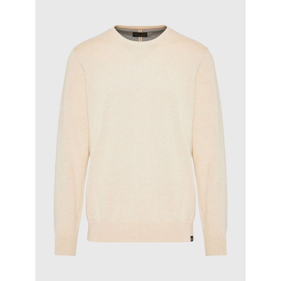 FUNKY BUDDHA FBM010-001-09 CHALK MEL Πουλόβερ 