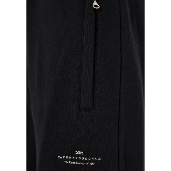 FUNKY BUDDHA FBM012-050-02 BLACK Φόρμα με φερμουάρ