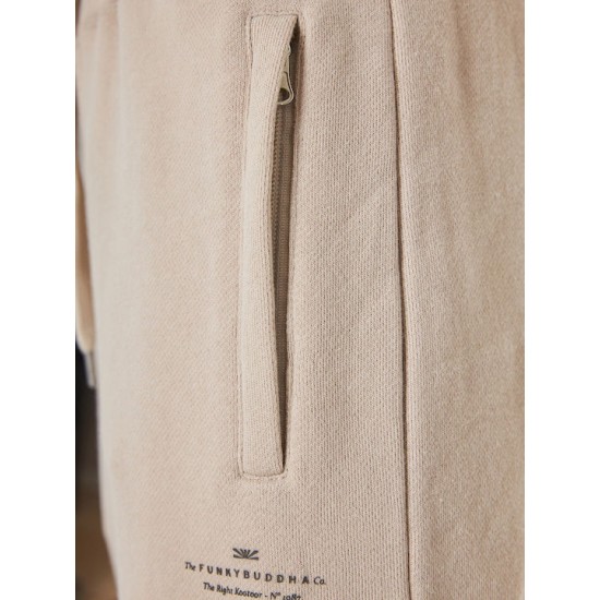 FUNKY BUDDHA FBM012-050-02 GREIGE Φόρμα με φερμουάρ