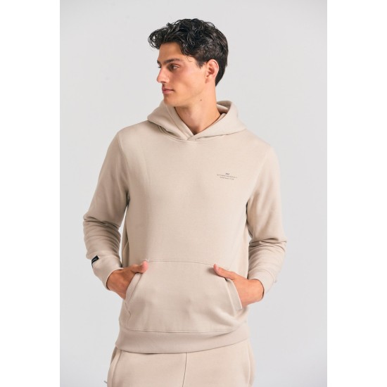 FUNKY BUDDHA FBM012-002-06 GREIGE Φούτερ με κουκούλα
