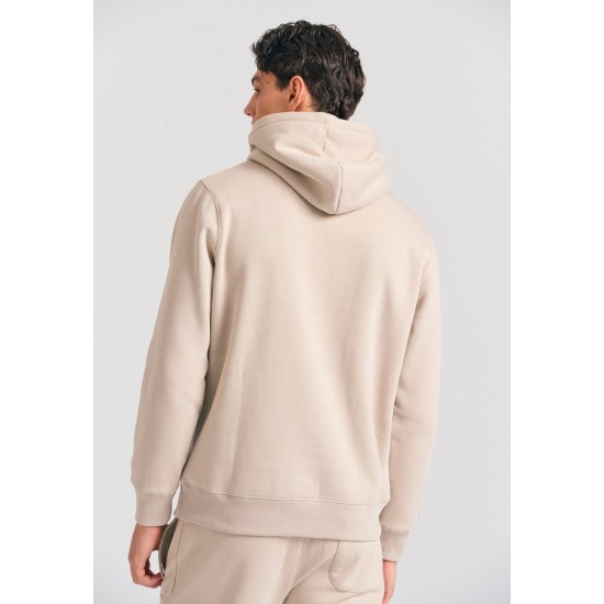FUNKY BUDDHA FBM012-002-06 GREIGE Φούτερ με κουκούλα