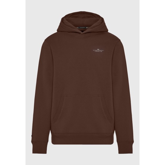 FUNKY BUDDHA FBM012-002-06 ESPRESSO Φούτερ με κουκούλα