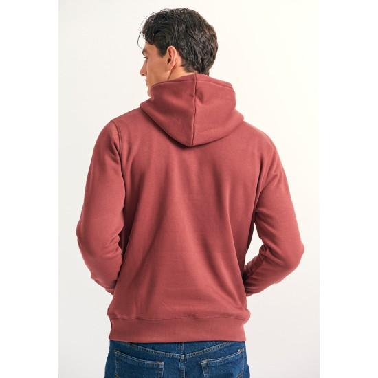 FUNKY BUDDHA FBM012-002-06 HENNA BROWN Φούτερ με κουκούλα