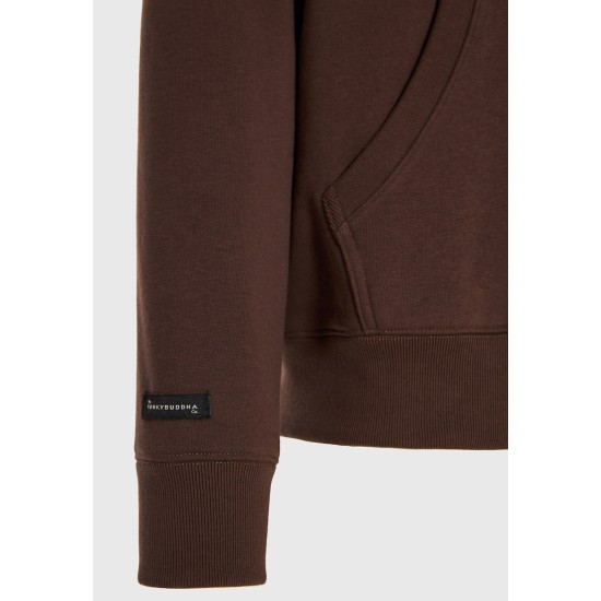 FUNKY BUDDHA FBM012-002-06 ESPRESSO Φούτερ με κουκούλα