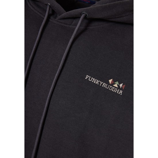 FUNKY BUDDHA FBM012-028-06 ANTHRACITE Φούτερ με κουκούλα