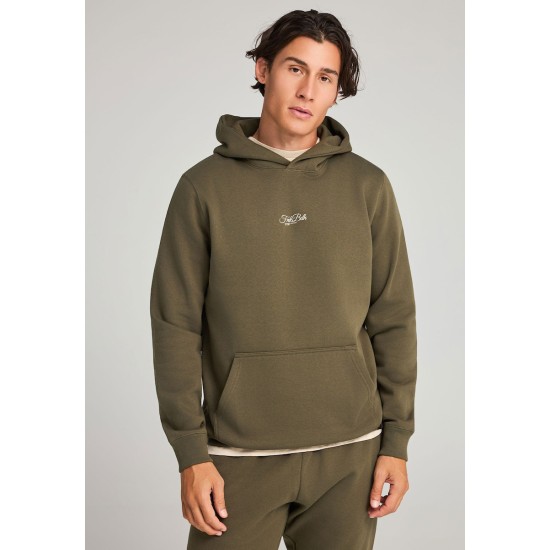 FUNKY BUDDHA FBM012-062-06 DUSTY OLIVE Φούτερ με κουκούλα