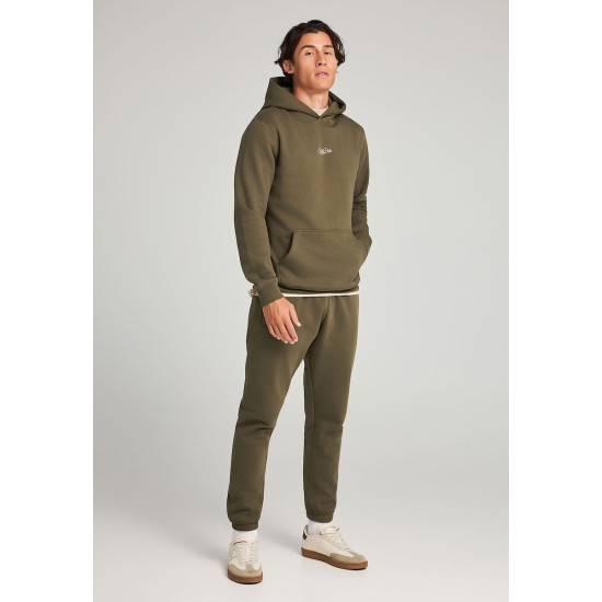 FUNKY BUDDHA FBM012-062-06 DUSTY OLIVE Φούτερ με κουκούλα