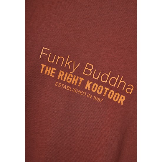 FUNKY BUDDHA FBM012-003-07 HENNA BROWN Μακρυμάνικη μπλούζα