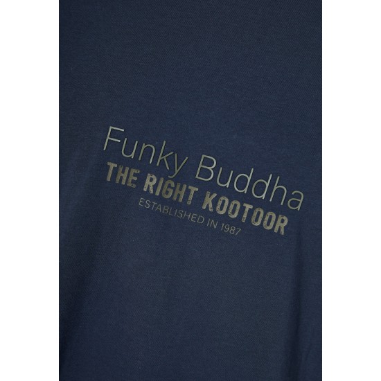 FUNKY BUDDHA FBM012-003-07 NAVY Μακρυμάνικη μπλούζα